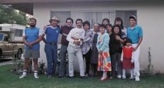 Our family sometime in the 80's when cousin Jorge from TX visited