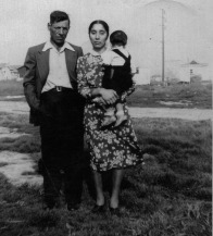 Dad and Mom, Hawaiian Gardens around 1950 at first home on Ibex