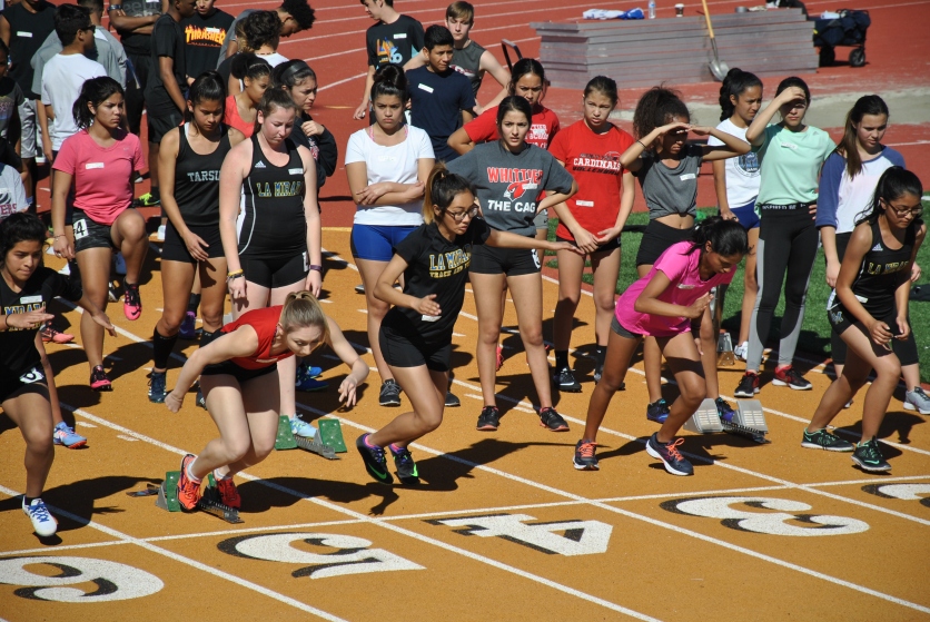 Miranda competing for LM Track Team